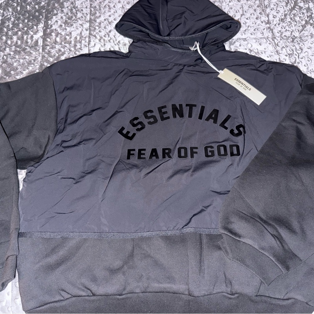 Essentials Fear of God- nylon fleece hoodie
